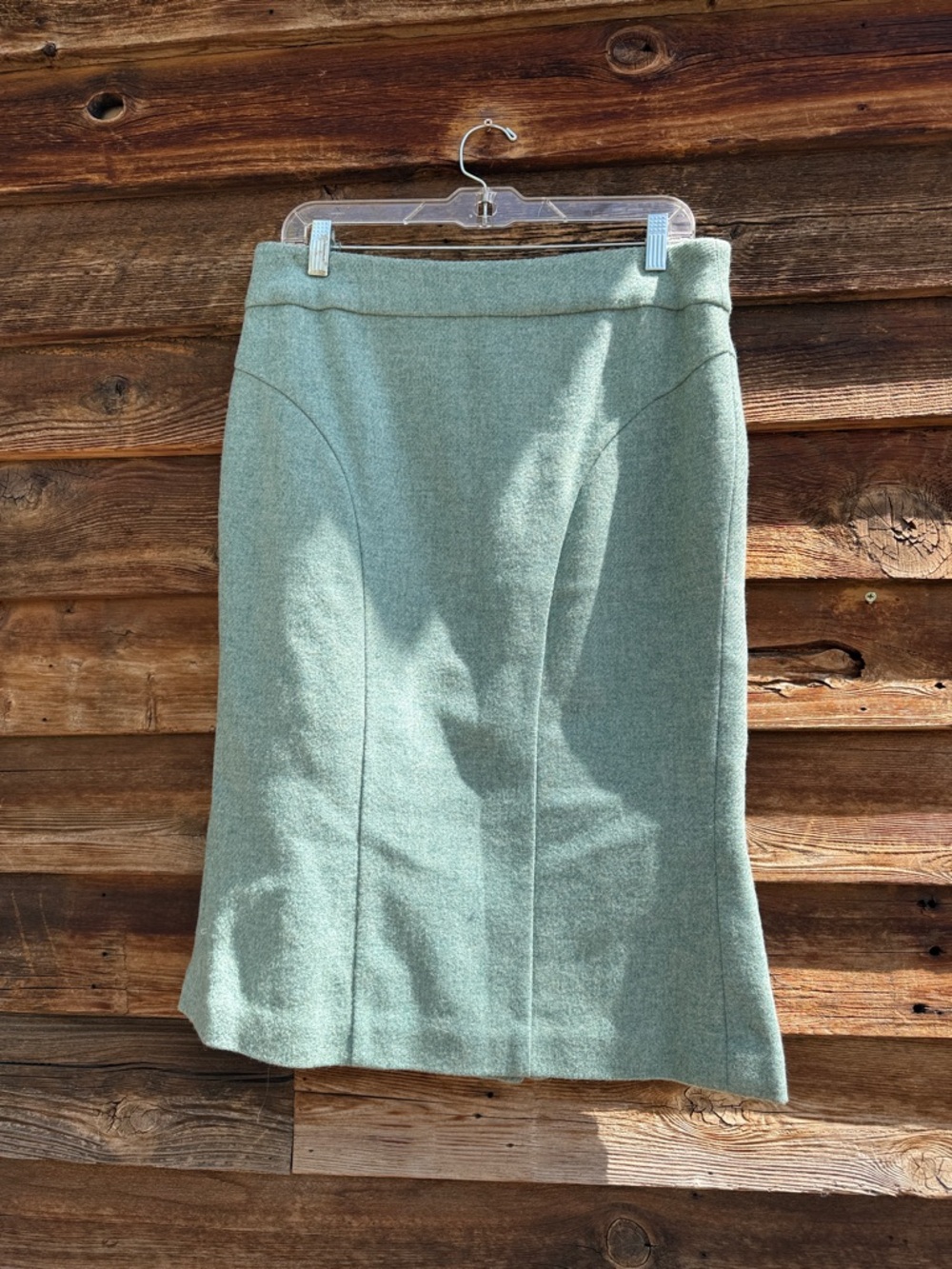 Vintage handmade midi skirt zip back wooly half lined